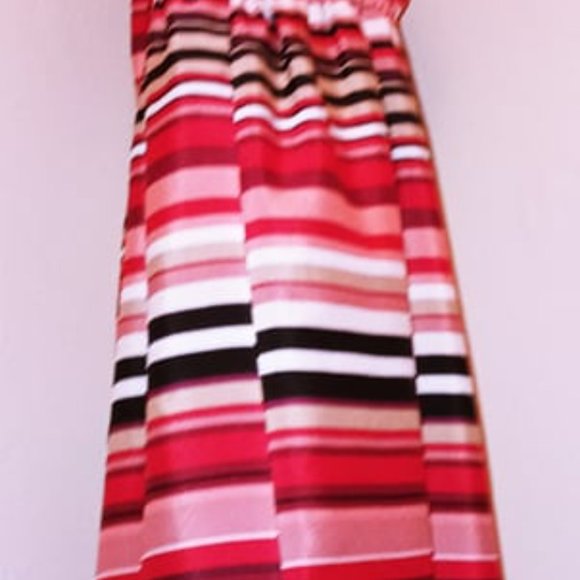 LOFT PINK PEACH & TAN DRESS - Picture 4 of 8